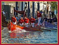 Regata Storica 2009 su Caorline - Rosso (Pellestrina): Renzo Savoldello, Massimo Tonello, Diego Seno, Michele Vianello, Alberto Busetto, Alessandro Secco