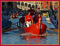 Regata Storica 2009 su Caorline - Rosso (Pellestrina): Renzo Savoldello, Massimo Tonello, Diego Seno, Michele Vianello, Alberto Busetto, Alessandro Secco