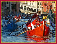 Regata Storica 2009 su Caorline - Rosso (Pellestrina): Renzo Savoldello, Massimo Tonello, Diego Seno, Michele Vianello, Alberto Busetto, Alessandro Secco