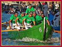 Regata Storica 2009 su Caorline - Verde (Cavallino - Treporti): Alberino Costantini, Cristiano Costantini, Stefano Rossi, Maurizio Quintavalle, Domenico Santin, Christian Tagliapietra