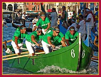 Regata Storica 2009 su Caorline - Verde (Cavallino - Treporti): Alberino Costantini, Cristiano Costantini, Stefano Rossi, Maurizio Quintavalle, Domenico Santin, Christian Tagliapietra