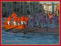 Regata Storica 2009 su Caorline - Rosa (Jesolo): Marco Lazzarini, Sandro Tagliapietra “Ciaci”, Enrico Tagliapietra “Panna”, Marino Almansi, Mattia Costantini, Damiano Allegretto