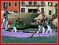 Regata Storica 2009 - Sfida delle Remiere sur Gondole a 4 remi - Viola (Canottieri Mestre): Stefano Busetto, Alberto Vianello, Francesco Busato, Luca Battaggia