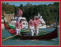 Regata Storica 2009 - Sfida delle Remiere sur Gondole a 4 remi - Rosso-Verde (Riviera Del Brenta): Nicolà Barbiero, Walter Visnadi, Dario Giglio, Giorgio Naidi