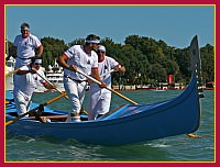 Regata Storica 2009 - Sfida delle Remiere sur Gondole a 4 remi - Celeste (Remiera Caorle): Giorgio Valente, Antonio Gavagnin, Rudi Fill, Beniamino Vianello