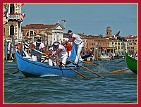 Regata Storica 2009 - Sfida delle Remiere sur Gondole a 4 remi - Celeste (Remiera Caorle): Giorgio Valente, Antonio Gavagnin, Rudi Fill, Beniamino Vianello