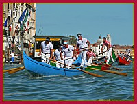 Regata Storica 2009 - Sfida delle Remiere sur Gondole a 4 remi - Celeste (Remiera Caorle): Giorgio Valente, Antonio Gavagnin, Rudi Fill, Beniamino Vianello