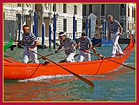 Regata Storica 2009 - Sfida delle Remiere sur Gondole a 4 remi - Arancio (Fincantieri): Marco Gallo, Daniel Tomaello, Marco Marella, Maurizio Gabrieli