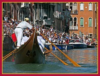 Regata Storica 2009 - Sfida delle Remiere sur Gondole a 4 remi - Marron (Polisportiva Portosecco): Pierpaolo Vianello,  Igor Busetto, Marco Campolonghi, Rudi Ballarin