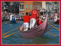 Regata Storica 2009 - Sfida delle Remiere sur Gondole a 4 remi - Rosa (Remiera Francescana): Gianni Nordio, Gianni De Petris, Antonio Trombetta, Salvatore Rega