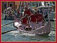 Regata Storica 2009 - Sfida delle Remiere sur Gondole a 4 remi - Rosa (Remiera Francescana): Gianni Nordio, Gianni De Petris, Antonio Trombetta, Salvatore Rega