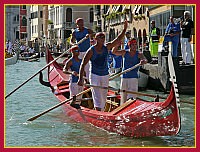 Regata Storica 2009 - Sfida delle Remiere sur Gondole a 4 remi - Rosso (Remiera Casteo): Claudio Foccardi, Paolo Mion, Fabio Peron, Roberto Fagarazzi