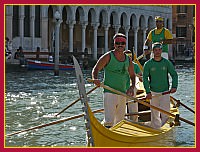 Regata Storica 2009 - Sfida delle Remiere sur Gondole a 4 remi - Canarin (Remiera Canottieri Cannaregio): Giuseppe Salvadori, Luca Terzi, Davide Tonello, Marino Pompeo