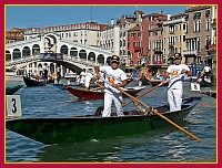 Regata Storica 2009: Regata de le Maciarèle Junior su Mascarete a 2 remi - (Remiera Canottieri Cannaregio) Alessio Chiozzotto (popiùr) e Giacomo Marangon (provièr)